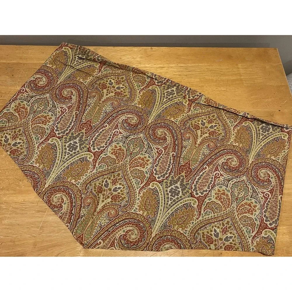 Waverly Home Classics Swept Away Valance Pointed‎ Yellow Paisley 50x20